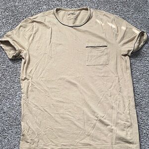 Express Men's Beige Short Sleeve Tee